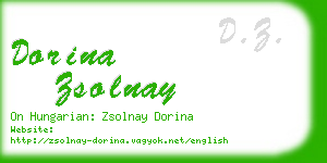 dorina zsolnay business card